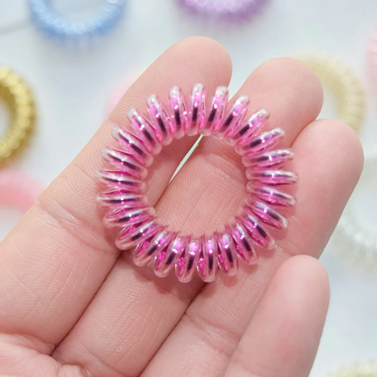 Women hair band  elastic hair rubber band Telephone Line Phone Cord Spiral Hair Tie
