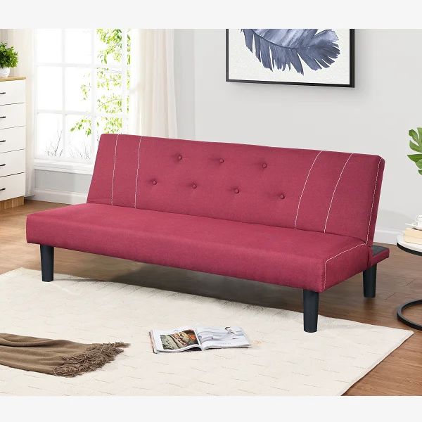 fold down futon muti-purpose night and day folding cheap fabric pull  out single seat sofa bed