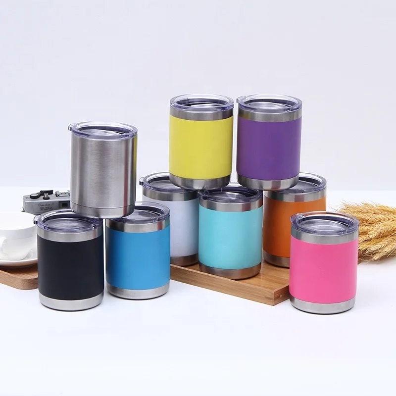 Изготовление на заказ 10 унций уличный стакан кофейная чашка из нержавеющей стали вакуумная Изолированная с крышкой MagSlider и соломенной дорожной кружкой