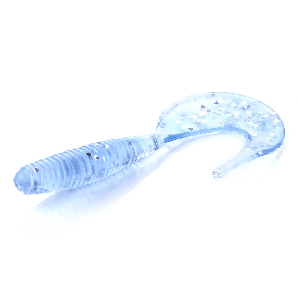 6.5cm 2g Wholesale 10pcs/bag Artificial Soft Plastic Grubs Worms Bait Soft  rubber fishing bait