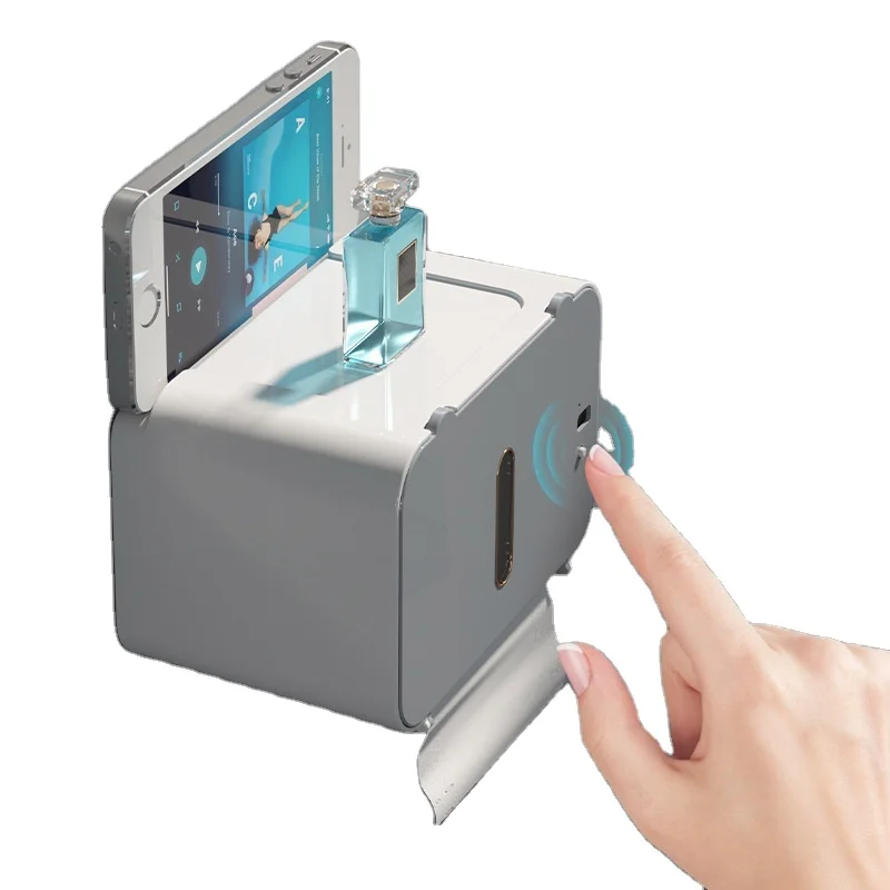 New wall mounted intelligent induction automatic paper dispenser toilet punching free paper drawing box toilet tissue box
