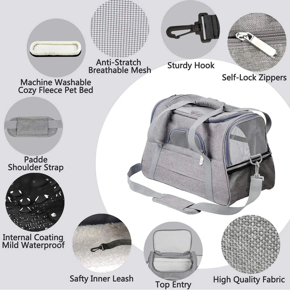 Airline Travel Pet Bag Carrier Dog Portable Mesh Outdoor Sling large capacity Pet Cat Dog Carrier Bag Pet carriers
