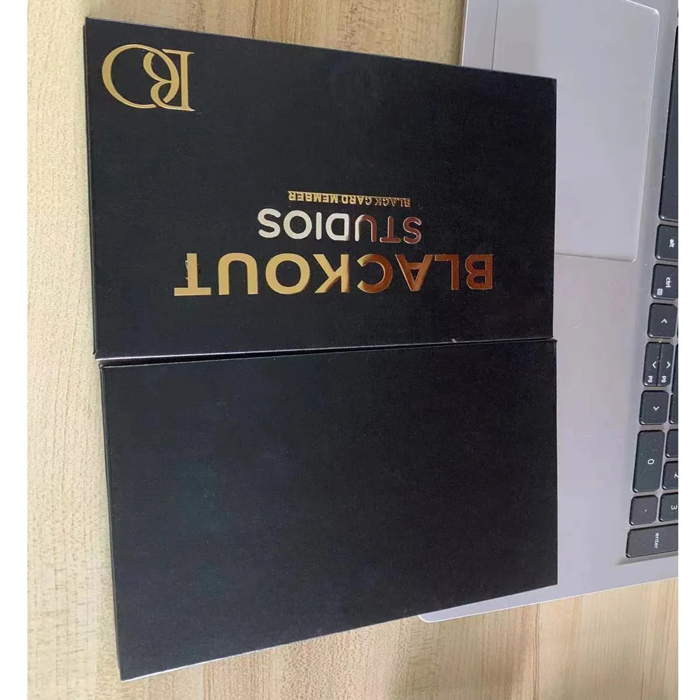 Custom Logo Printed Black Cardbox Bank Card Box Luxury VIP Credit Card Packaging Gift Box