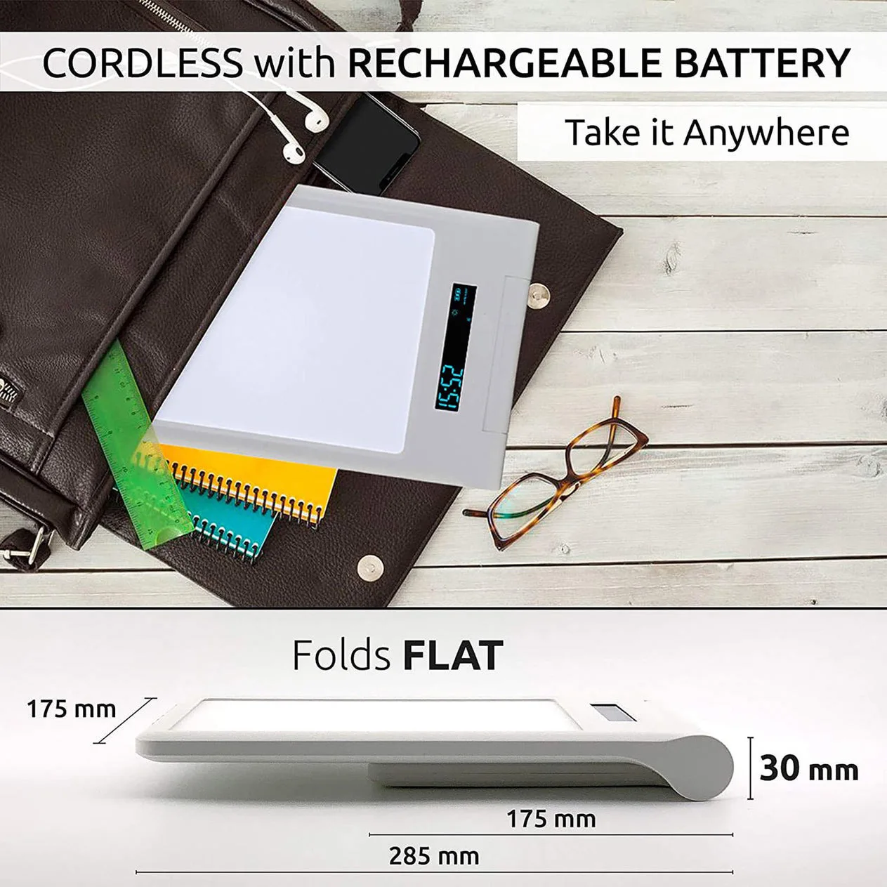 Foldable Sad Lamp Light Therapy Lamp With Sunrise Simulation Helps with Jet Lag & Shift Work Sleep Disorder