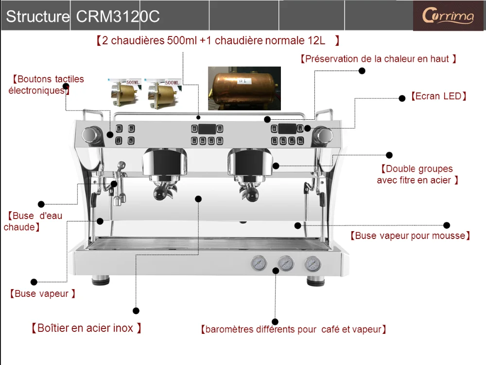 Hot Sales & High-quality Double Group Espresso Coffee Machines - Corrima