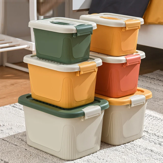 Multifunctional plastic color storage box