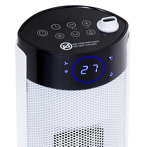tower heater with efficient ceramic heater, LCD display, humidifier function, fan function and remote control  2200W