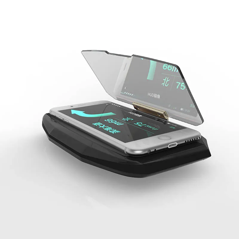 Promotion gift Universal Mobile GPS Navigation Bracket HUD Head Up Display Car Mount Stand Phone Display Holder wireless hud