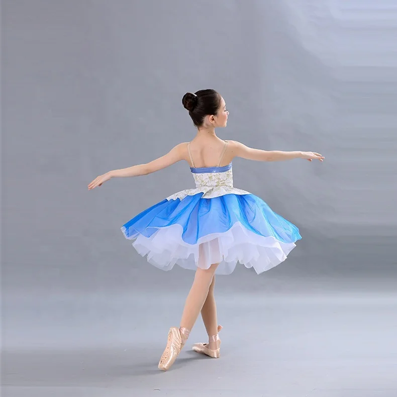 unique design white color spandex ballet tutu dance wear girls ballet costume for stage performance