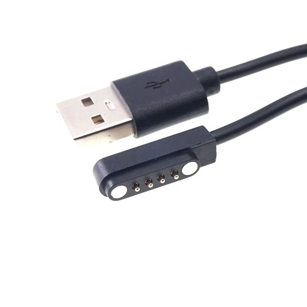 1.0A 12V Spring-Loaded Pin Connector 2.50 mm Pitch Power Charge Panel Mount Data Transfer 4 Pin Magnetic charging cable