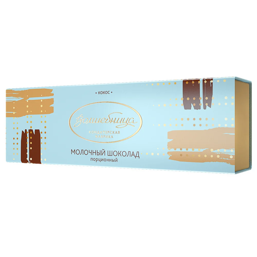Молока Volshebnitsa, Порционный шоколад с Топпингом (кокосовые хлопья)