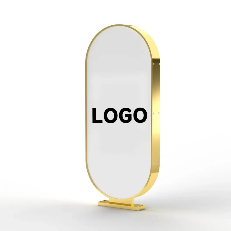 Custom Advertising Wall Side Hanging Board Circle Mounted Signboard Two Sides Led Light Box Sign for Bar,Restaurant,Store Signs