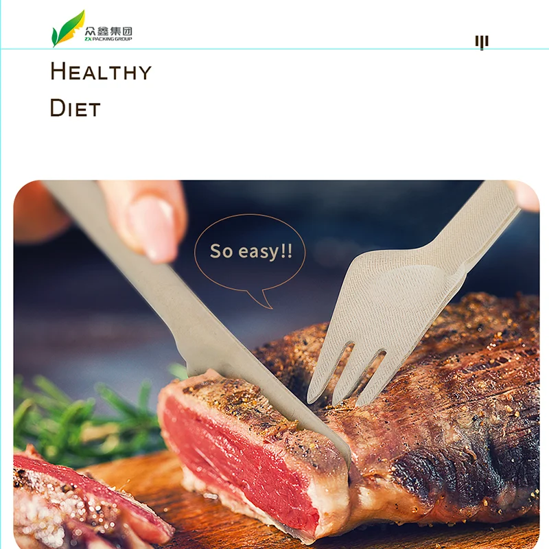 Disposable Tableware Biodegradable Waterproof Cutlery Set Food Serving Soup Bagasse Chinese Spoon