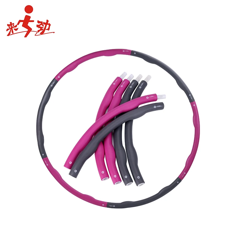 High Quality Colorful Adjustable Weight Flexible  Home gym Body Training Detachable Hula ring and Hoop For Adults and Kids