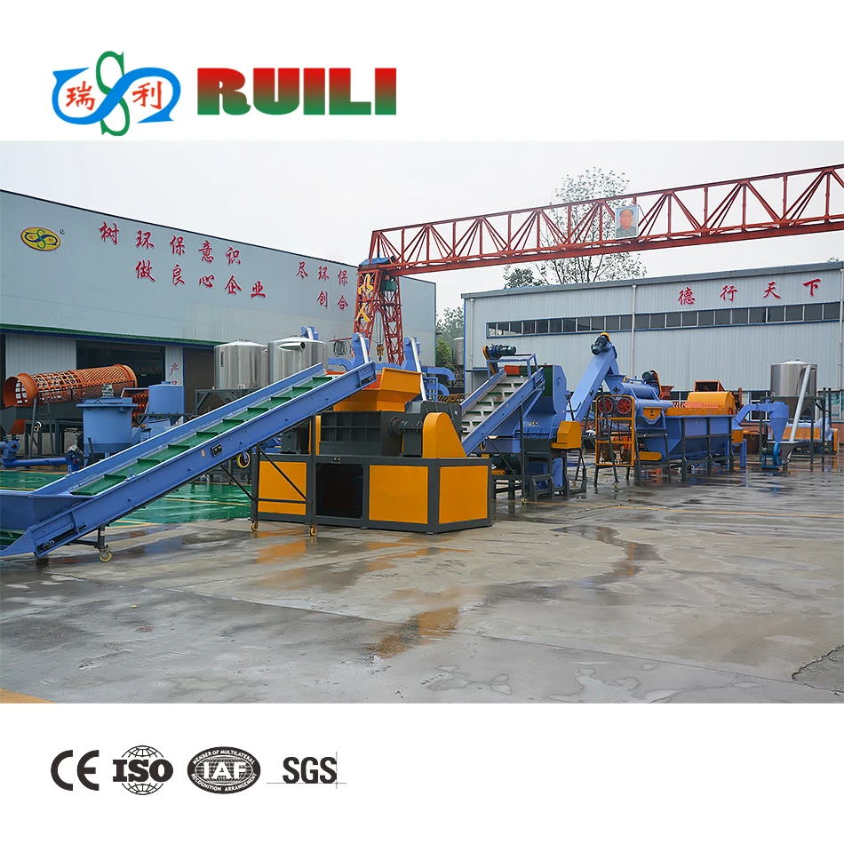 PP PE pipes plastic barrels Recycling Line PE PP Bottle Crushing Recycling Plant LDPE Washing Plastic Recycling Machine