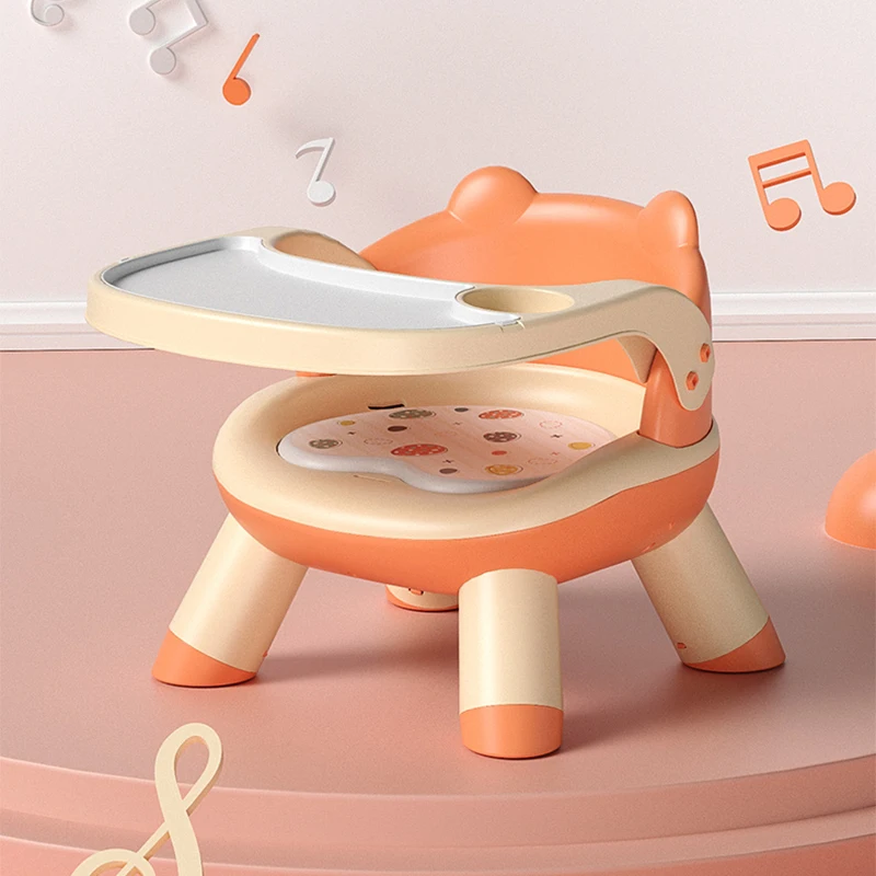 Cheap Price 0-6 Years Kids Children Portable Table And Cushion With Sound Feeding Dinner Chair Seat For Home