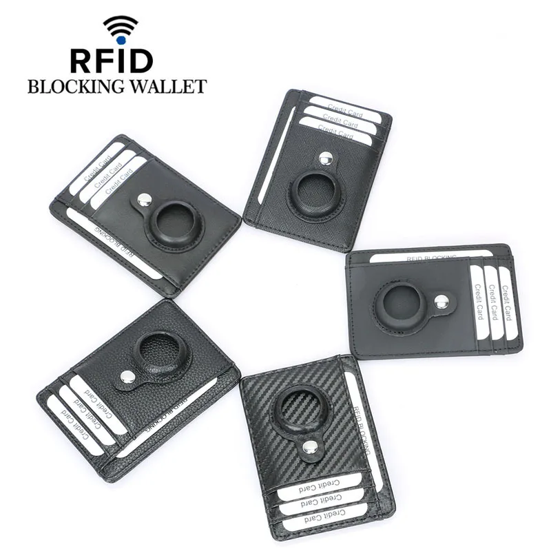 Airtag Wallet Holder Minimalist Slim Design with RFID Blocking Credit Card Holder for Men and Women with Slot for Airtag