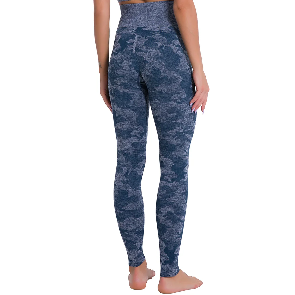 High Waist Tummy Control Yoga Pants for Women Camo Seamless Compression Leggings Fit Workout Tights