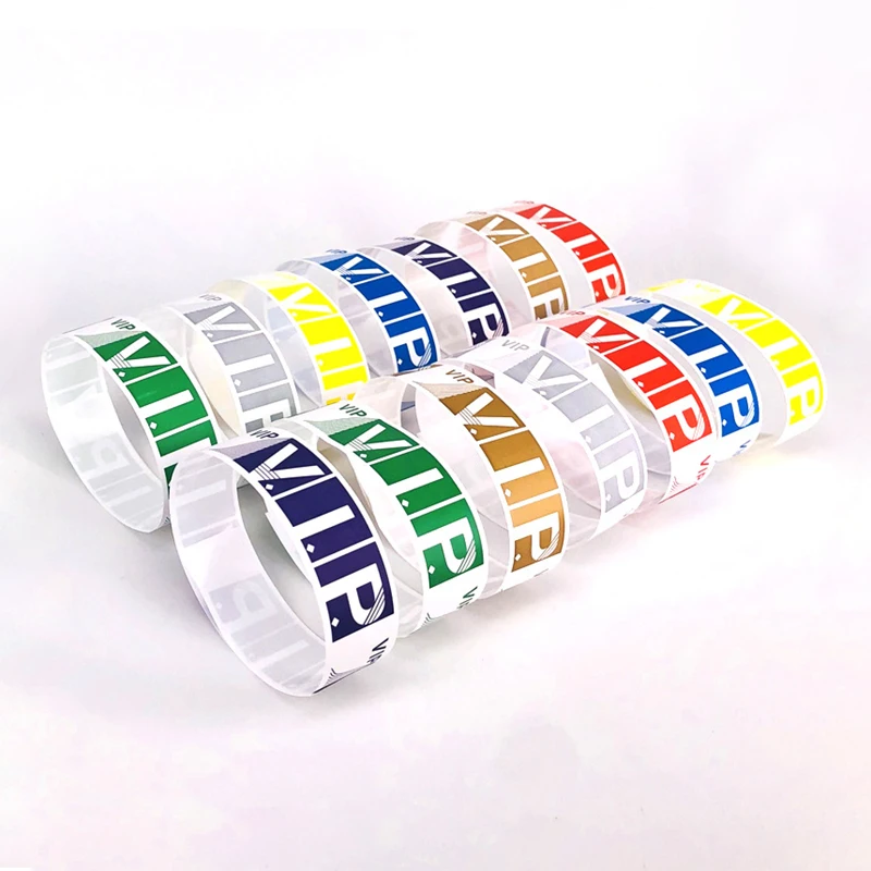 Printable PP paper wristbands waterproof disposable identification party bracelet tickets wristbands for events and party