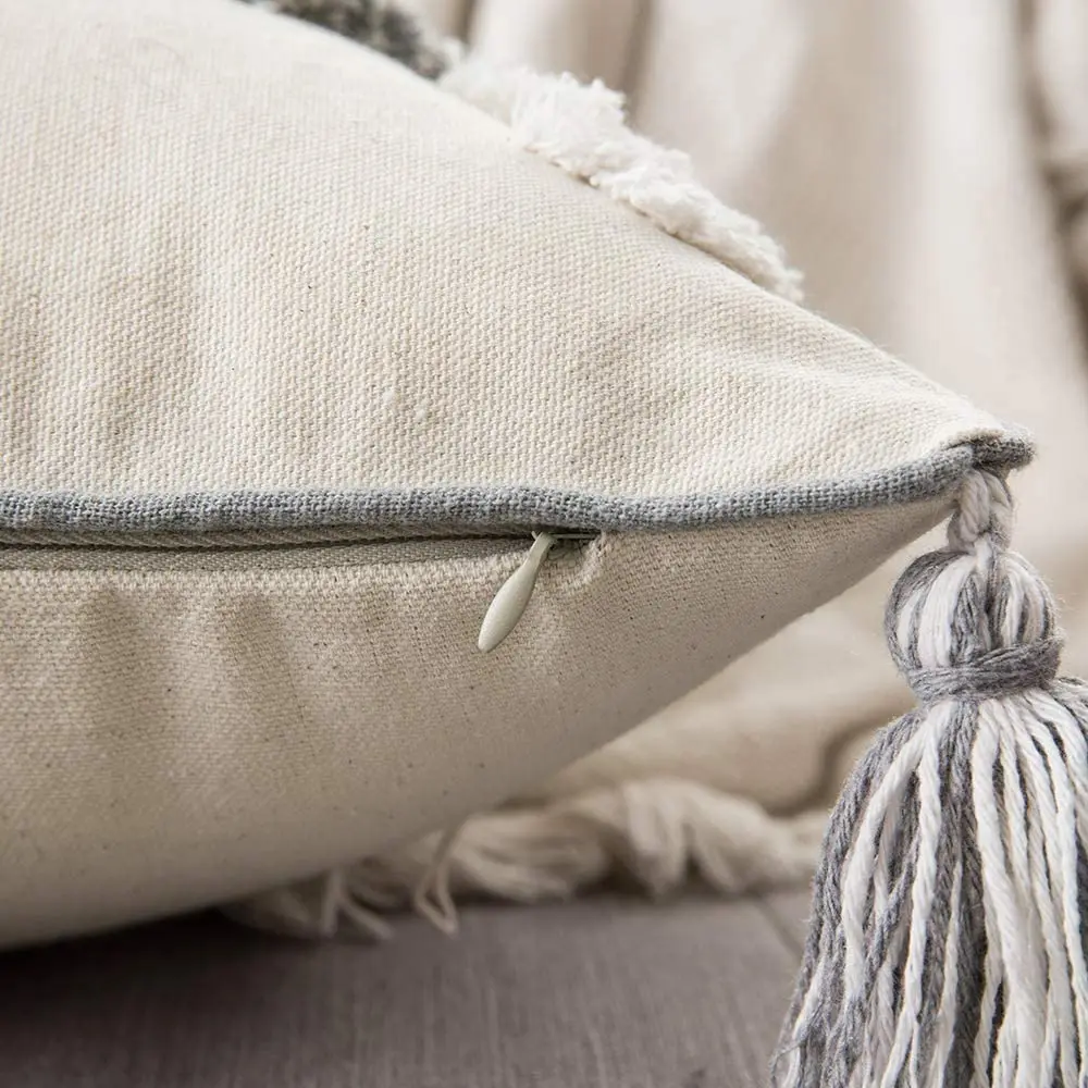 Pillow Cover Woven Boho Throw Pillow Covers Cushion Cover Tassels Pillowcase Linen Decorative Collection
