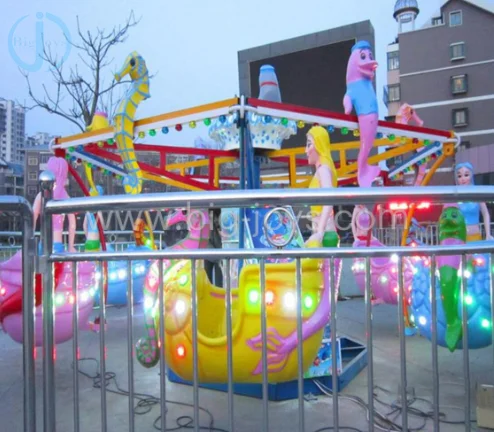 Beautiful Ocean Theme Kids Self Control Ride Park attraction kids airplane swing ride on sale