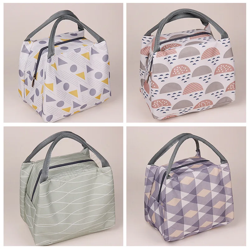 VE New cross-border irregular pattern lunch bag large capacity lunch bag  take meals lunch bag for women