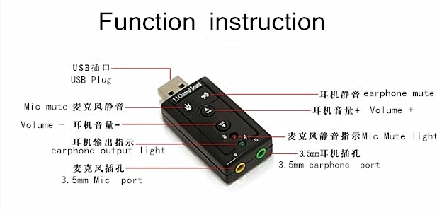 Внешняя звуковая карта USB 7 1 для
