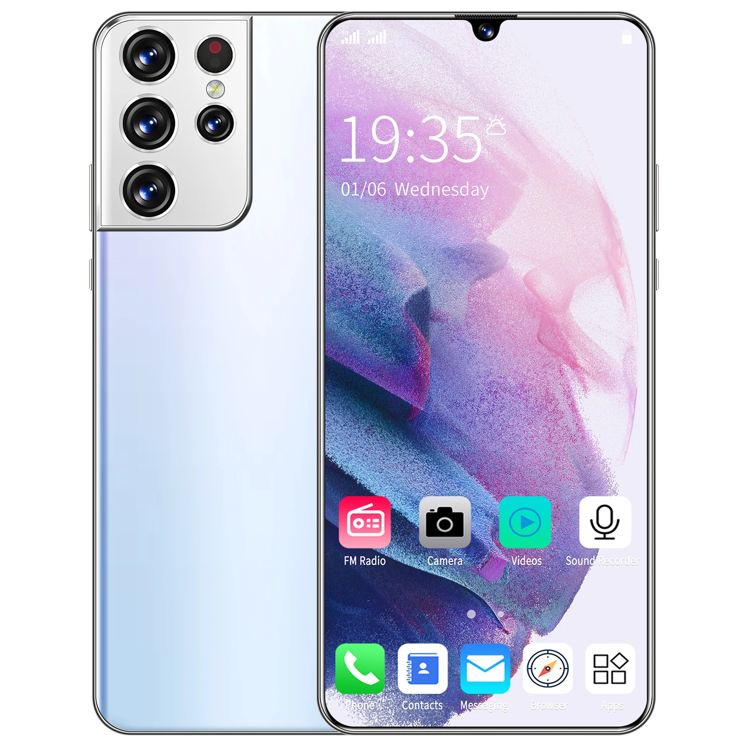 Разблокированный мобильный телефон S21 U1tra, Android 10,0, 12 + 512 ГБ