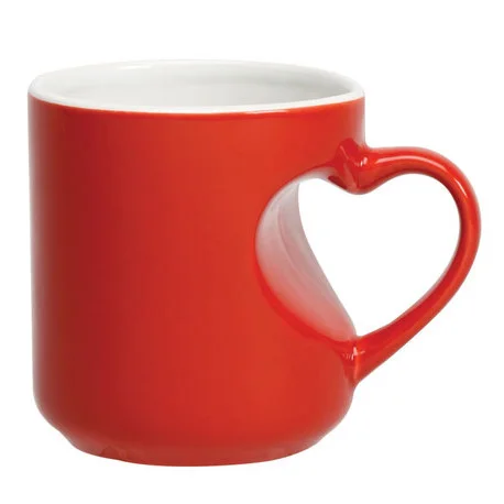 supplier  Customizable LOGO ceramic  Mug custom coffee ceramic mug with Heart-shaped handle