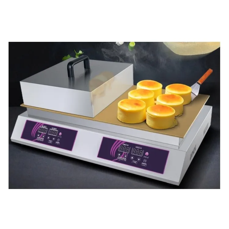 Commercial Double-Head Souffle Cake & Pancake Machine All-Copper Gong Burning Internet Famous Temperature Control Snack Stall