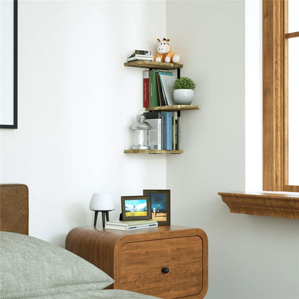 Corner Shelf Wall Mount of 3 Tier
