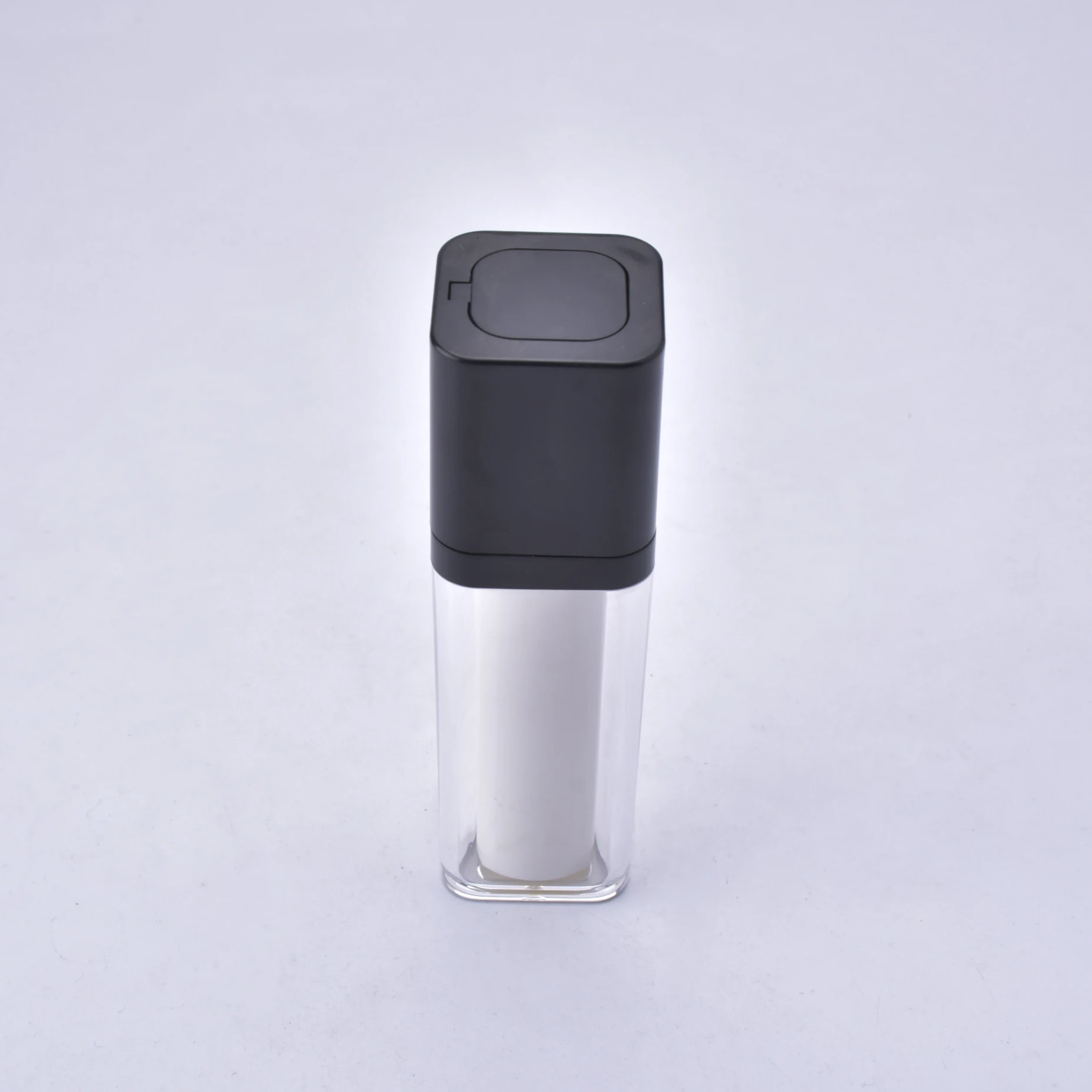 UU package frascos acrilicos cosmeticos de doble pared airless 50g paquete negro mate