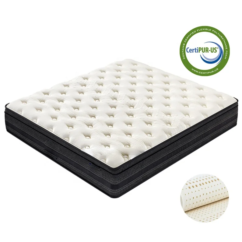 AIDI CFR1633 US Fire Retardant Matress 12-14 Inch King Queen Size Double Bed Matress Gel Memory Foam Latex Mattress In A Box