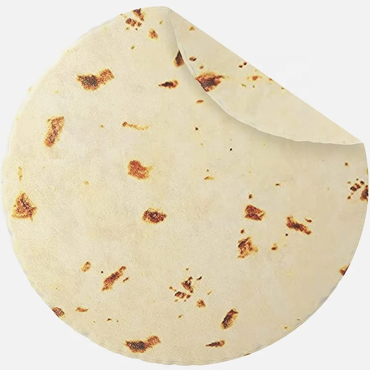 High quality flannel blanket mexican burritos 60in blanket print pizza blanket for adults
