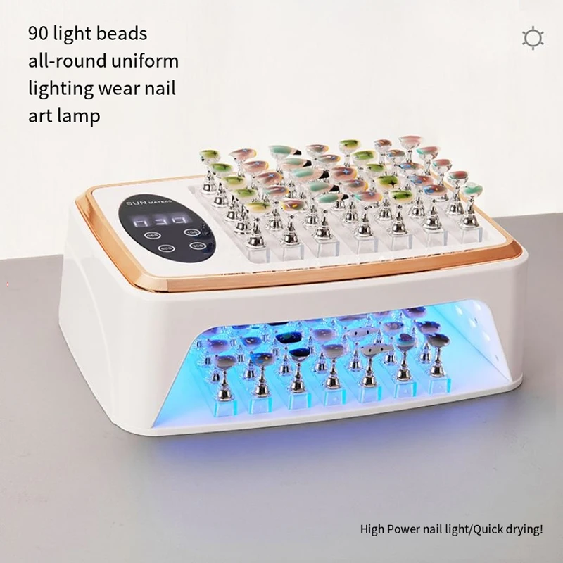 2 in 1 High Power 380w Quick Curing Gel Nail Dryer Machine Hand Pillow Custom Logo Two Hand UV Led Nail Lamp With Nail Arm Rest