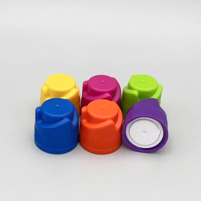 New design 30mm powdered tea drink cap food grade plastic cap for water drinks juice vitamin powder cap