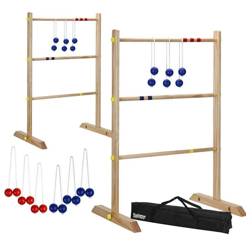 Outdoor  wholesale wooden  Ladder Golf Ball Toss Game  Family Backyard yard lawn Games for Teens Adults