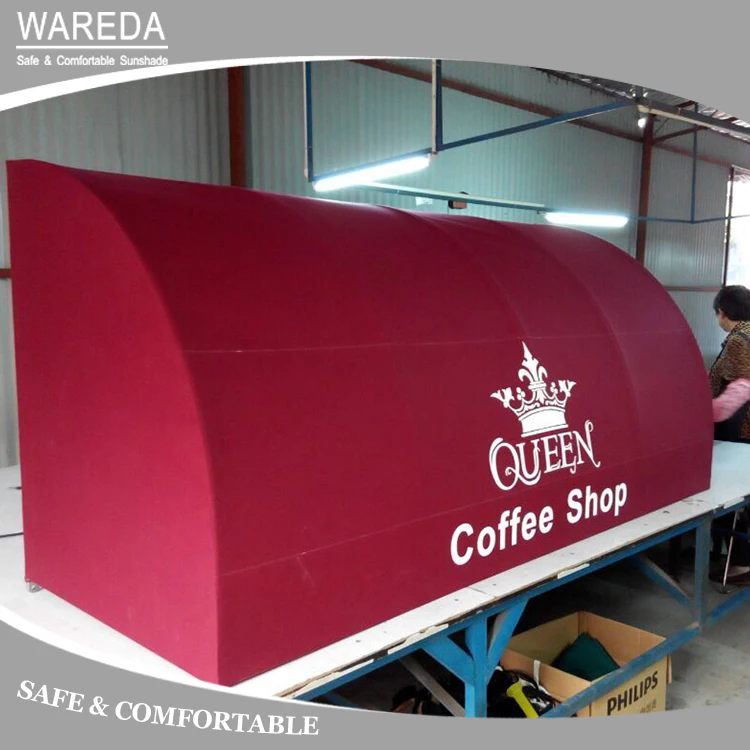 Custom store front printed Fixed outdoor commercial Canvas awning on window, awning for window, store, outdoor restaurant