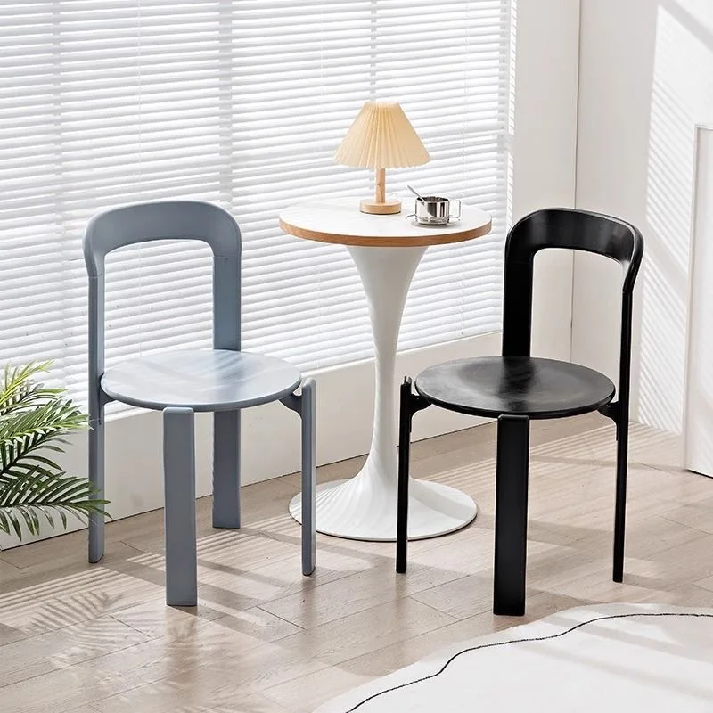 Light luxury solid wood dining side chair modern nordic household dining table and chairs small household stackable restaurant