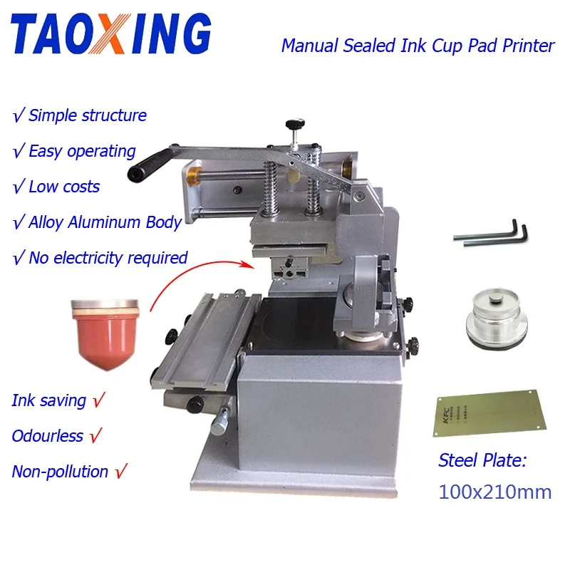 Cheap Small Manual Pad tampones Printer in Stock for Softballs