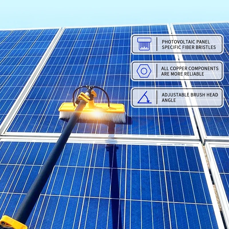 Factory Price PV Panel Rotating Brush Water Cleaning Dry Cleaning Solar Cleaning Brush