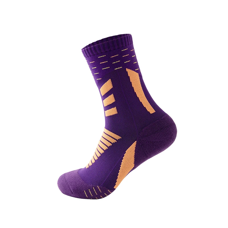  Striped colorful custom logo sport socks breathable gym men crew athletic oem