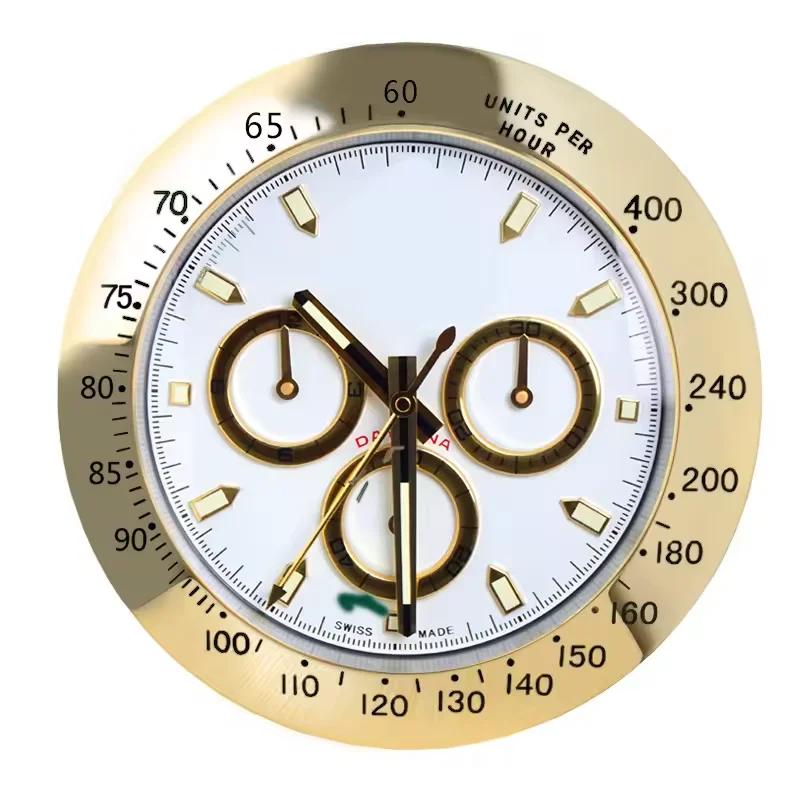 Hot sale ODM/OEM 14inch top grade wholesale wall watch clock luminous luxury roles wall clock with date display rolax