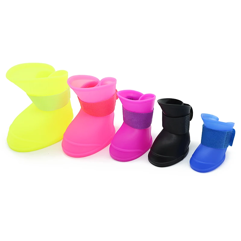 Wholesale Custom Silicone Luxury Summer Waterproof Rain Boots Pet Shoes Dog Shoes Cute Small Puppies Design Outdoor Pet Shoes