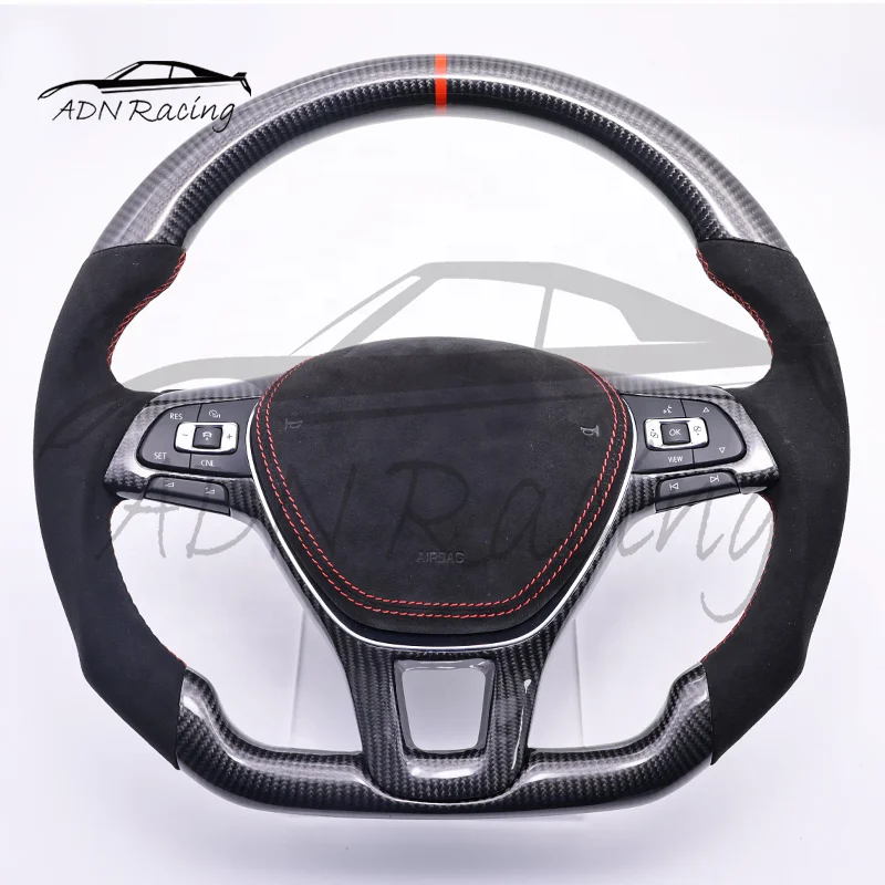 For Volkswagen Jetta Golf 7 MK7 Carbon Fiber Steering Wheel 2014-2018