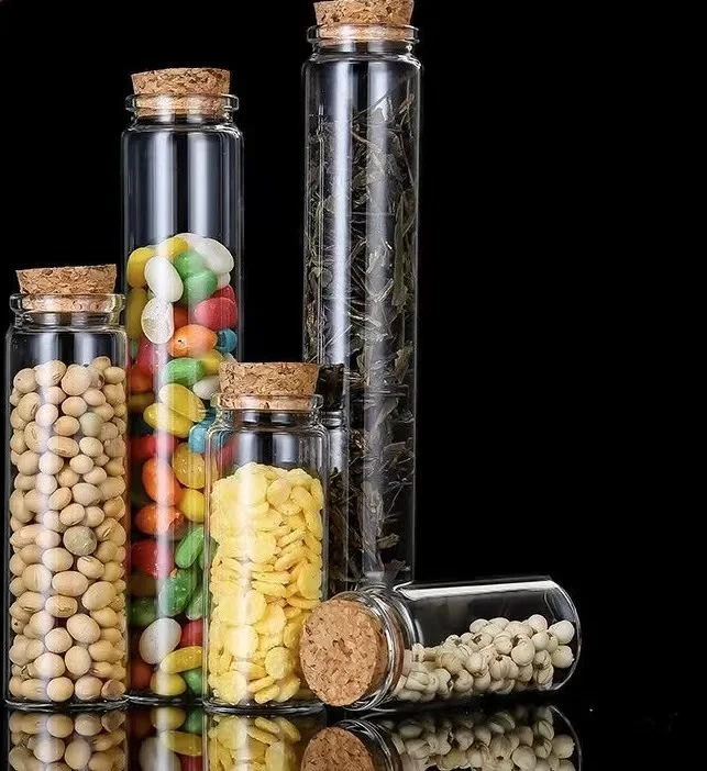 Glass Tubes With Corks Test Glass Tube With Cork Lid and glass jar for tea