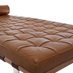 Modern classic leather Lounger bed  Fashionable Living Room Sofas vintage leather daybed