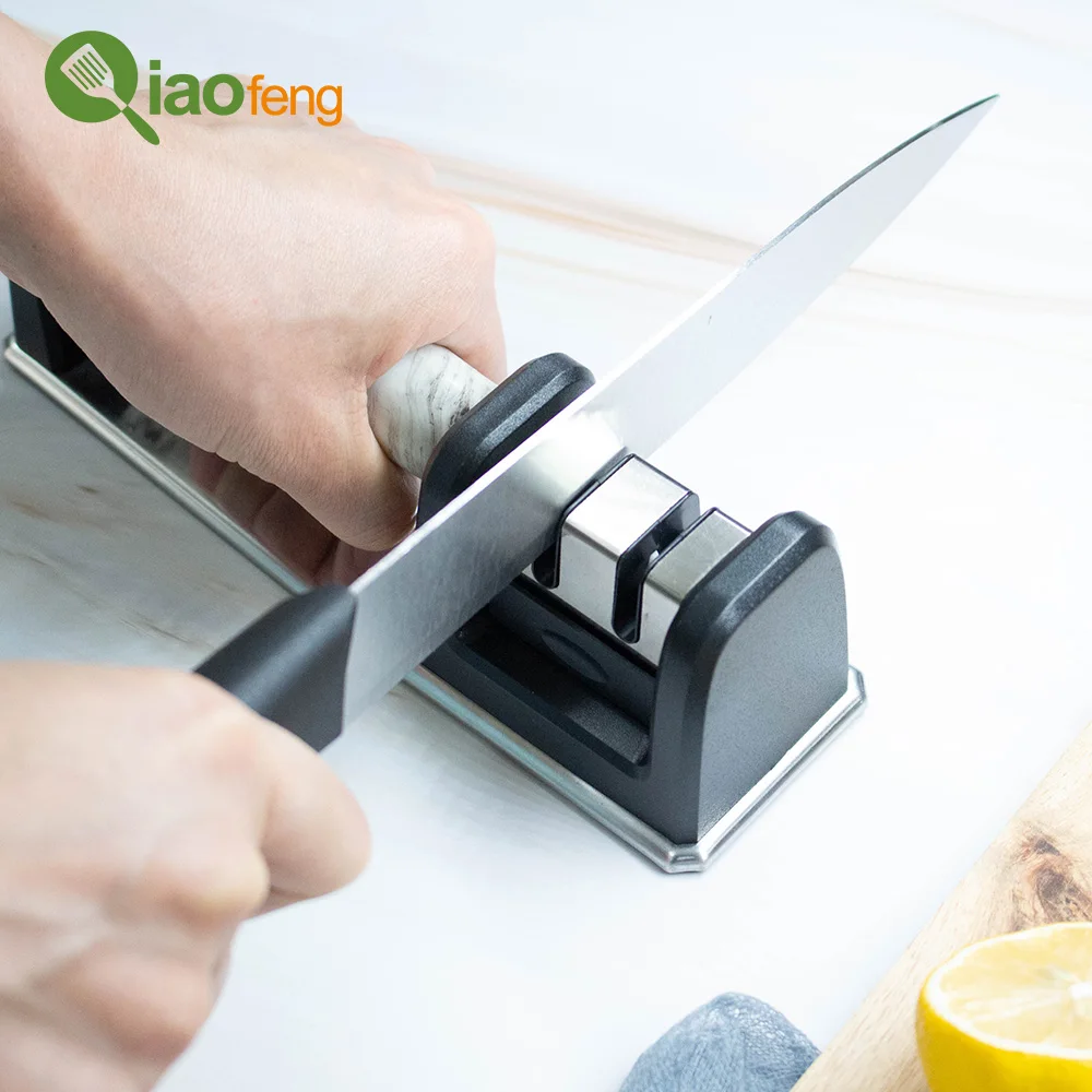 Professional 3 Stages Kitchen Knife Sharpener for Straight and Ceramic Knives