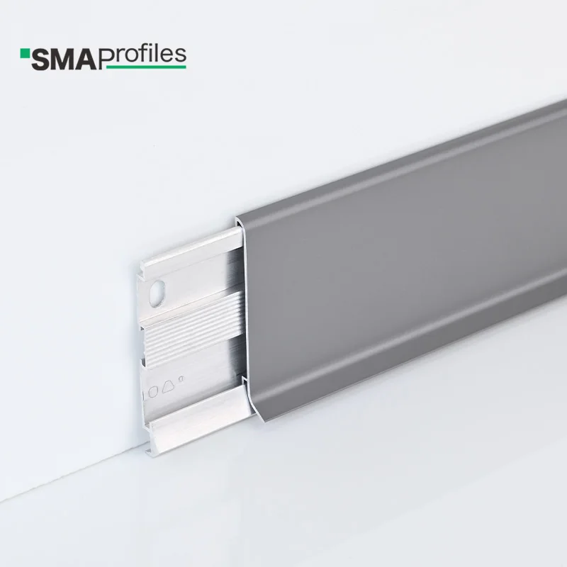 SMAProfiles Foshan Manufacturer Aluminum Kitchen Skirting Baseboard Skirting Board Metal Aluminum Skirting Board