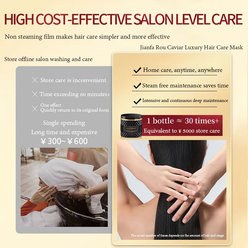 Caviar Ultimate Care Hair Mask with Large Capacity Nourishing Repairing Blanching Dyeing Fury and Damaged Hair